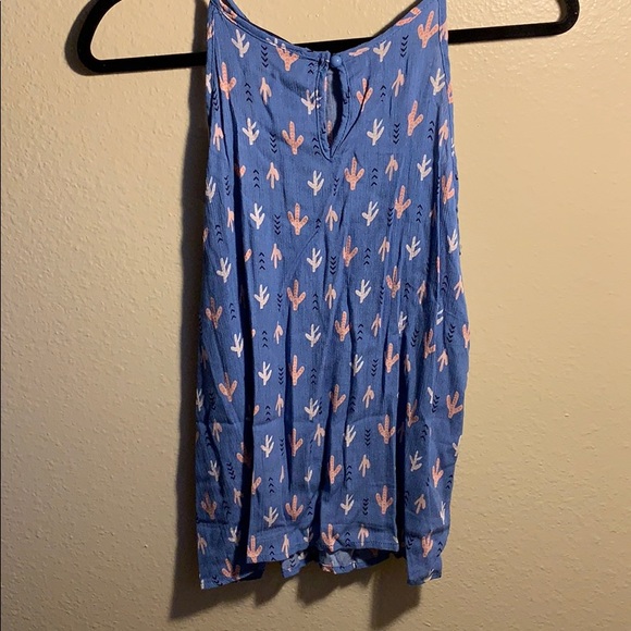Blue cactus print top - Picture 2 of 3